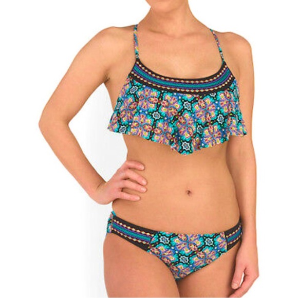 Nanette Lepore Floral Bikini 2 Piece Bohemian M - Picture 4 of 11